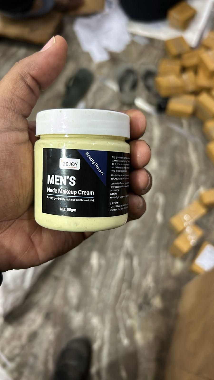 Men's Nude Makeup Cream – 50gm | Instant Skin Tone Enhancer & Oil Control Formula