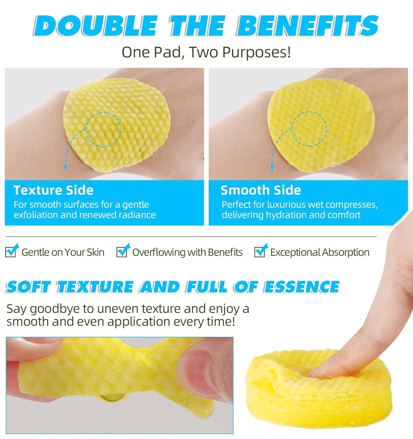 Turmeric & Kojic Acid Cleansing Pads – Gentle Exfoliation for Radiant Skin