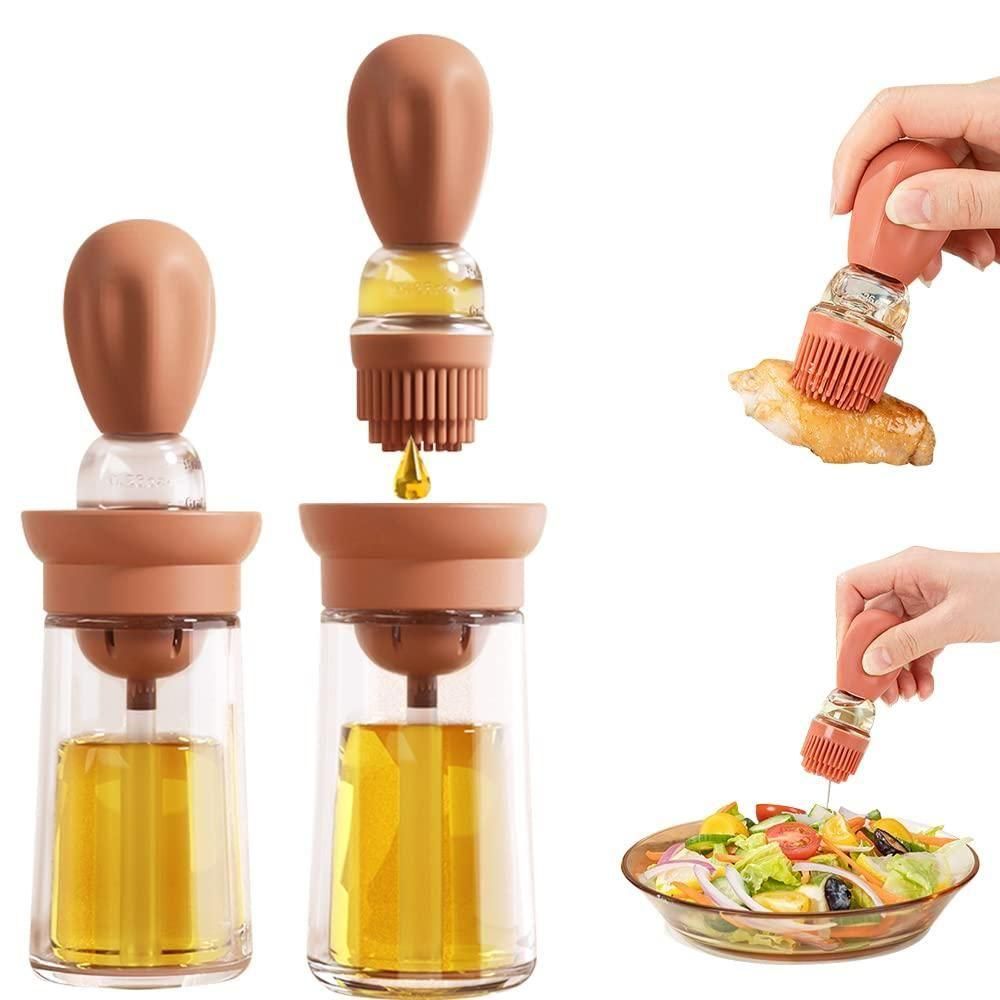 Oil Dispenser with Brush – Precision Cooking, Mess-Free Application