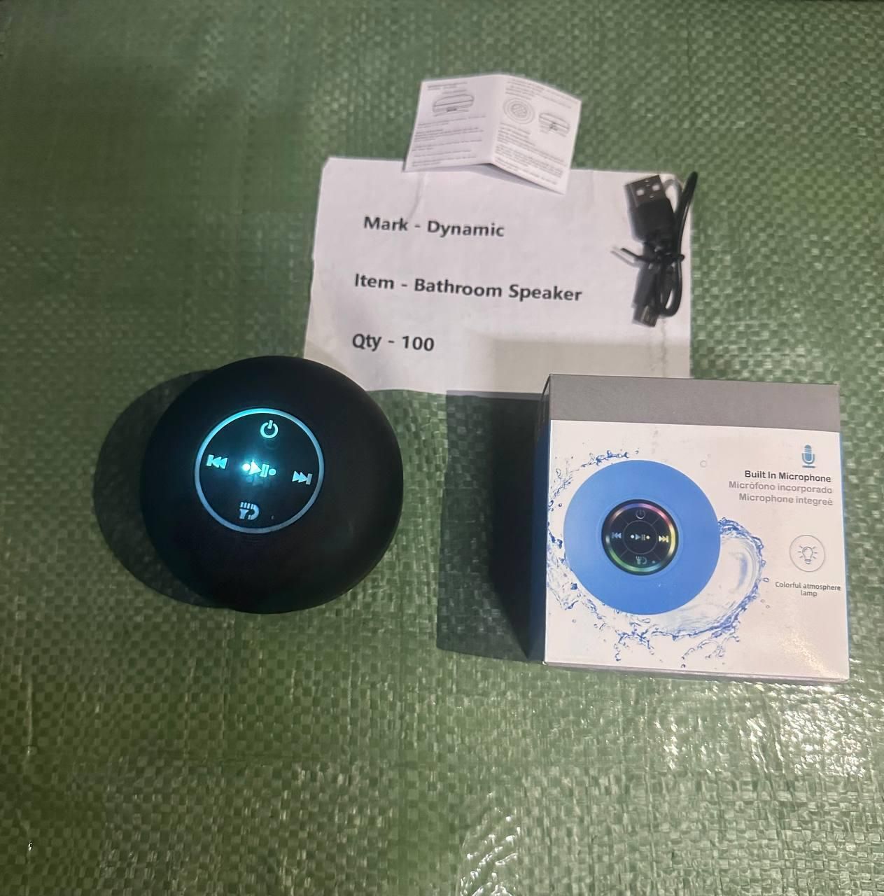 Large Suction Cup Waterproof Bluetooth Speaker – Wireless, Portable & Shower-Ready