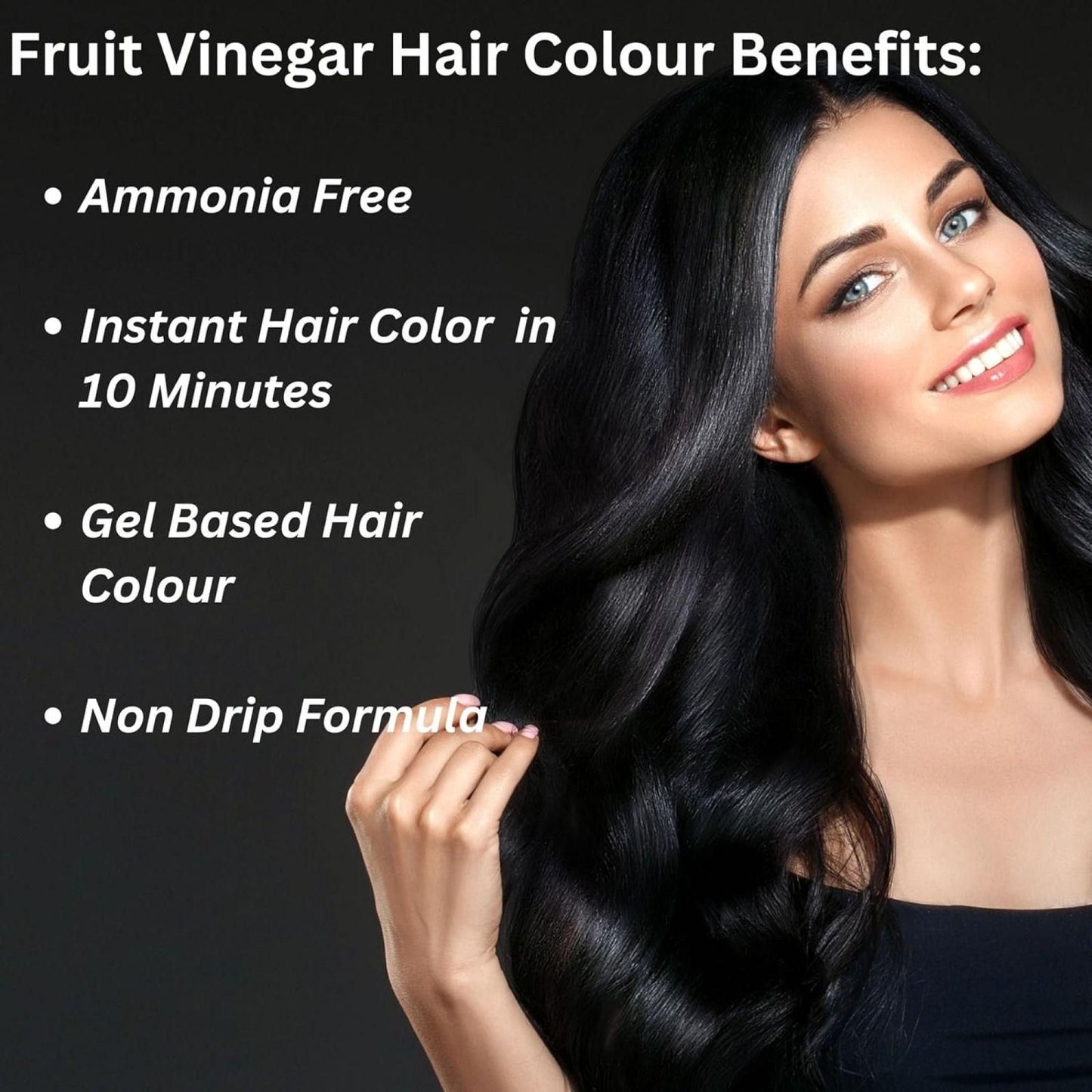 Fruit Vinegar Hair Color – Creamy Gel Formula (125ml, Pack of 2)