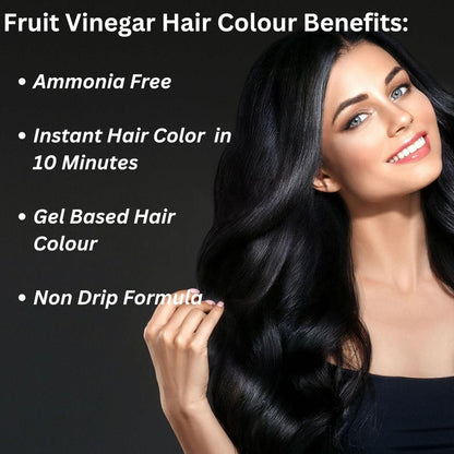 Fruit Vinegar Hair Color – Creamy Gel Formula (125ml, Pack of 2)