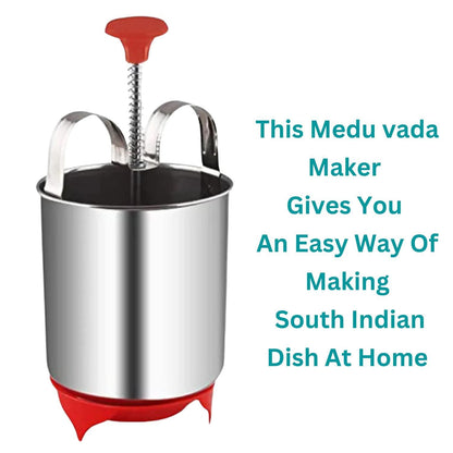 Stainless Steel Medu Vada Maker with Stand – Effortless Vada Preparation, Every Time