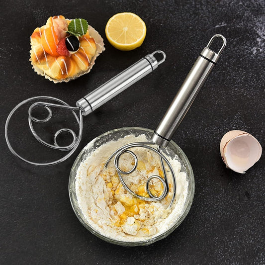 Dishwasher-Safe Danish Dough Whisk – Stainless Steel Bread Mixer for Effortless Dough Preparation