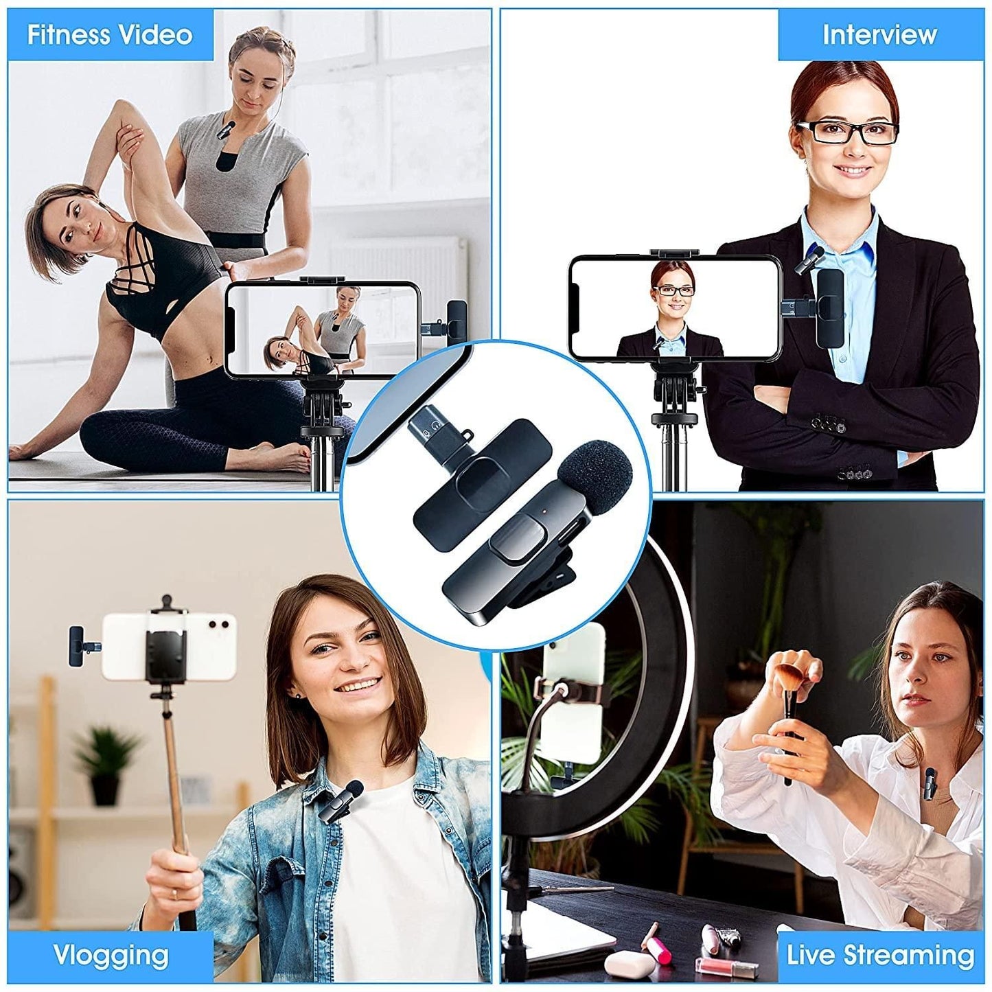 Wireless Microphone – Plug &amp; Play Mic for Mobile, Vlogging, YouTube, and Online Meetings | Digito Shoppy