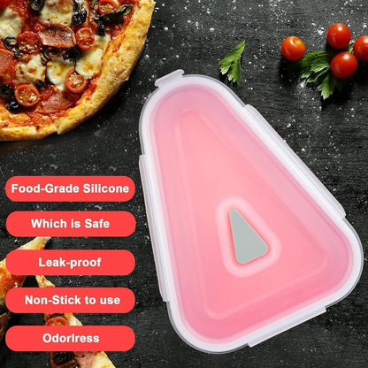 Pizza Slice Storage Container with 5 Serving Trays – Convenient and Organized Snack Storage