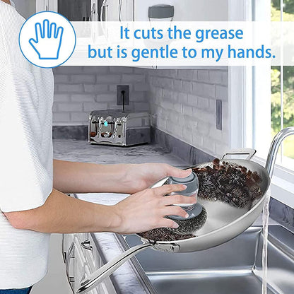 Kitchen Soap Dispenser Palm Brush (Pack of 2) – Effortless Cleaning in the Palm of Your Hand