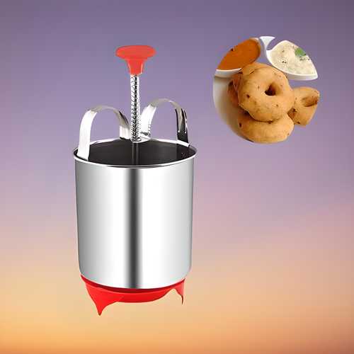 Stainless Steel Medu Vada Maker with Stand – Effortless Vada Preparation, Every Time