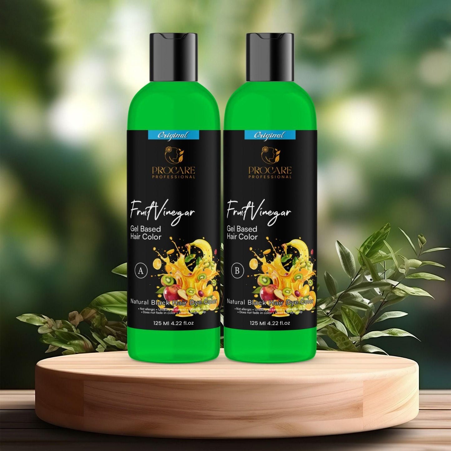 Fruit Vinegar Hair Color – Creamy Gel Formula (125ml, Pack of 2)