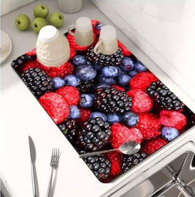 Dish Drying Mat (Assorted Colors) – Soft, Absorbent & Stylish Kitchen Essential