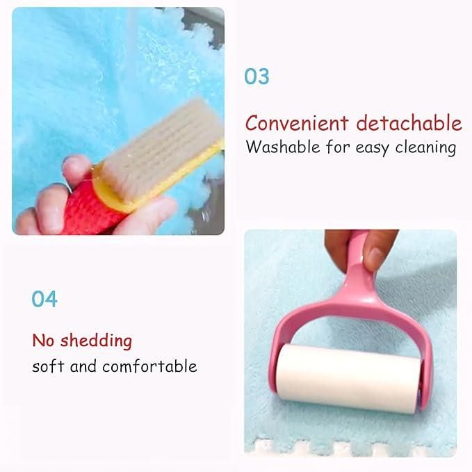 Interlocking Carpet Tiles Mat (Pack of 6) – Soft, Washable & Easy-to-Install Flooring Solution | Digito Shoppy