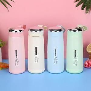 Welour Nice Print 400 ml Glass Water Bottle – Stylish, Durable, Healthy Hydration
