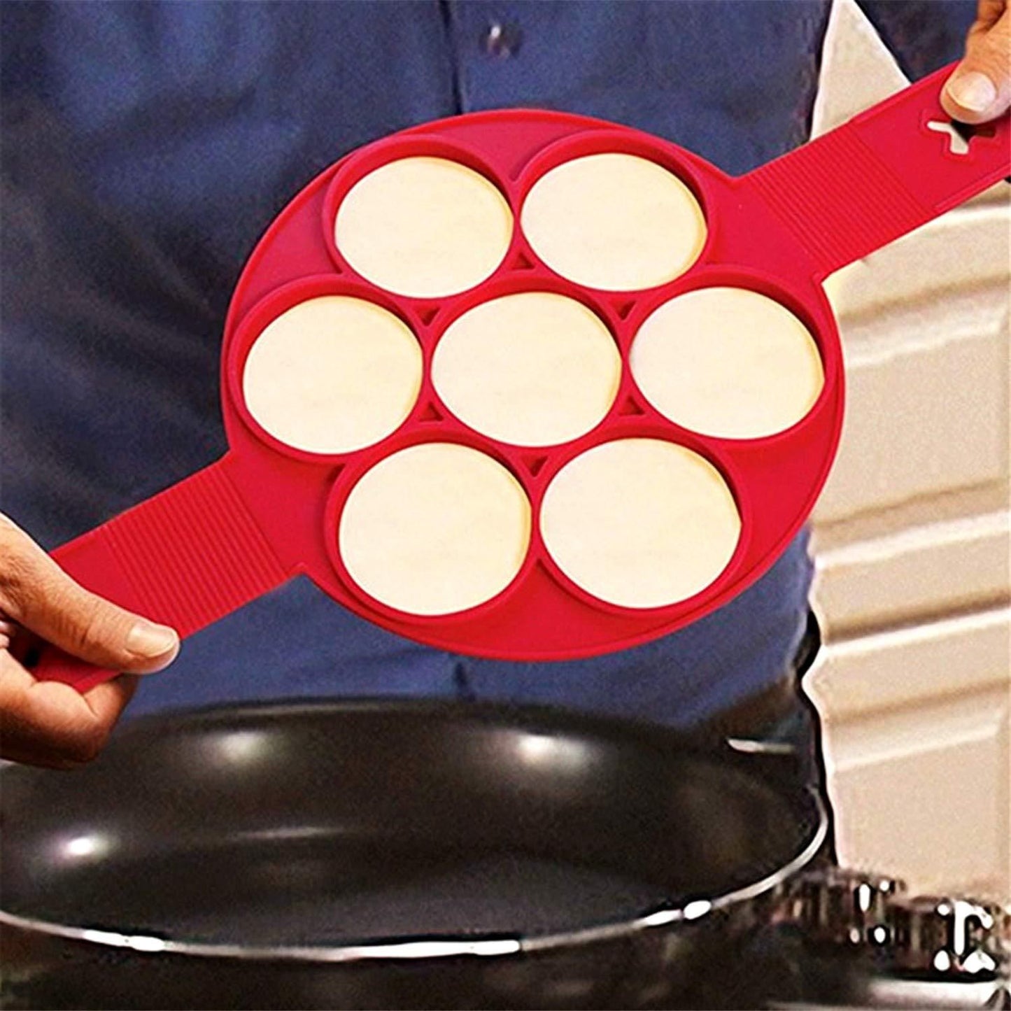 Silicone Non-Stick Pancake Maker Molds – Perfect Pancakes and More in Minutes