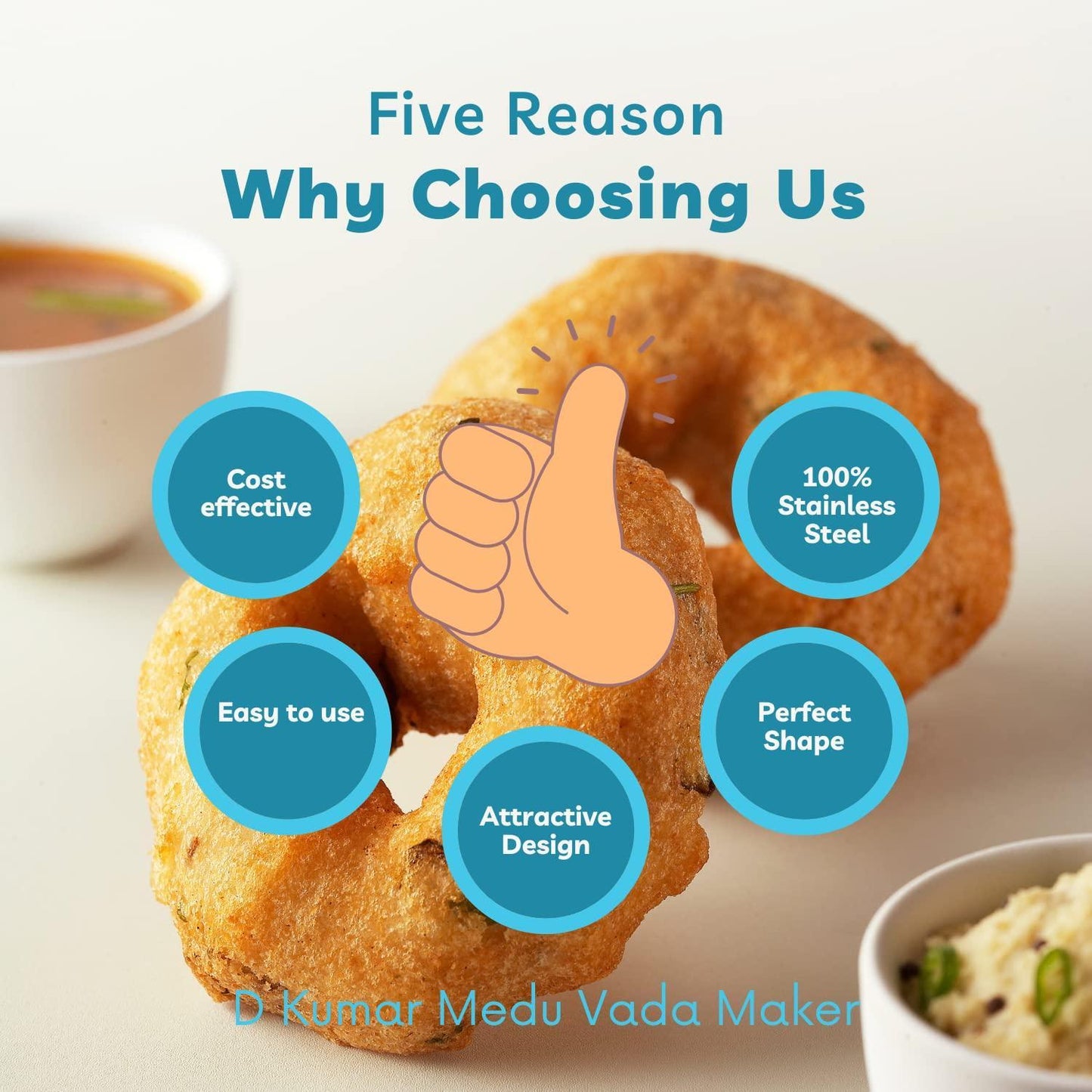 Stainless Steel Medu Vada Maker with Stand – Effortless Vada Preparation, Every Time