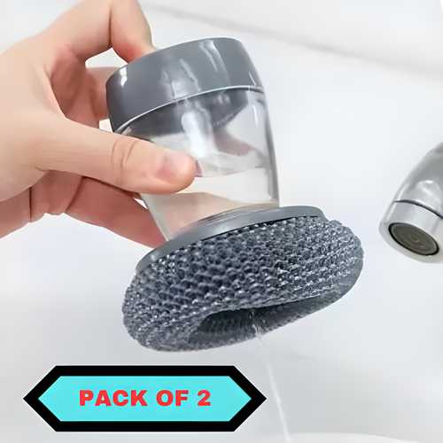 Kitchen Soap Dispenser Palm Brush (Pack of 2) – Effortless Cleaning in the Palm of Your Hand