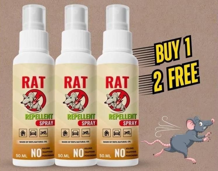 Rat Repellent Spray – Triple-Pack for Indoor & Outdoor Rodent Control