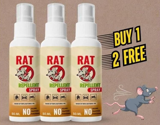 Rat Repellent Spray – Triple-Pack for Indoor & Outdoor Rodent Control