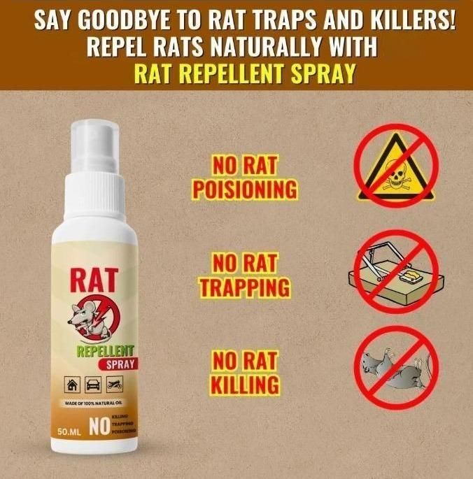 Rat Repellent Spray – Triple-Pack for Indoor & Outdoor Rodent Control