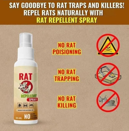 Rat Repellent Spray – Triple-Pack for Indoor & Outdoor Rodent Control