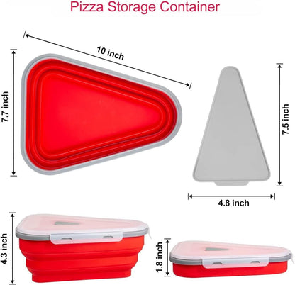 Pizza Slice Storage Container with 5 Serving Trays – Convenient and Organized Snack Storage