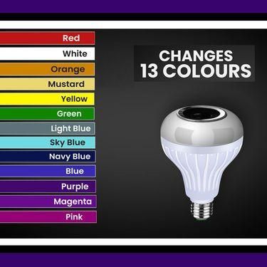 Bluetooth LED Bulb with Speaker & Remote | Color Changing Light | Smart Music Bulb