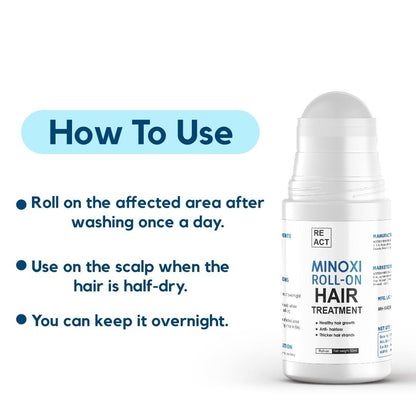 Minoxi Roll-On Hair Treatment Hair Growth Oil For Women & Men
