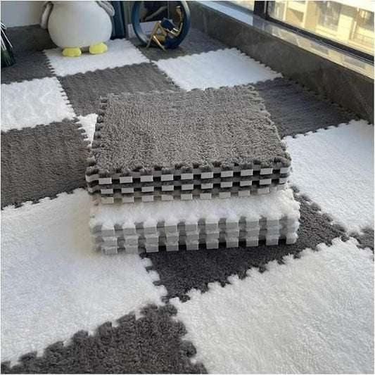 Interlocking Carpet Tiles Mat (Pack of 6) – Soft, Washable & Easy-to-Install Flooring Solution | Digito Shoppy