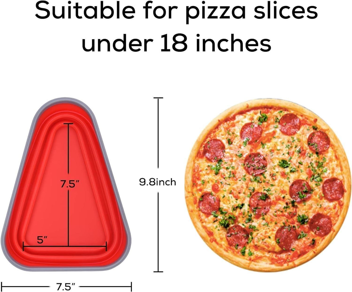 Pizza Slice Storage Container with 5 Serving Trays – Convenient and Organized Snack Storage
