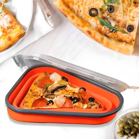Pizza Slice Storage Container with 5 Serving Trays – Convenient and Organized Snack Storage