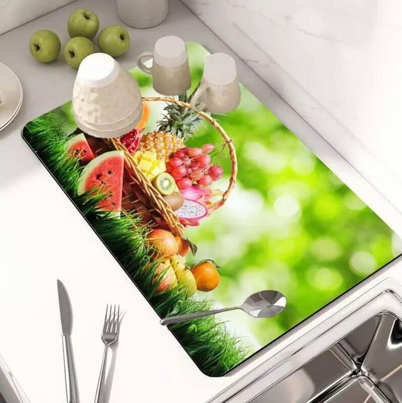 Dish Drying Mat (Assorted Colors) – Soft, Absorbent & Stylish Kitchen Essential
