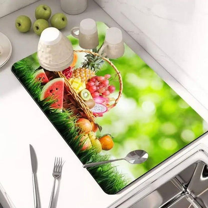 Dish Drying Mat (Assorted Colors) – Soft, Absorbent & Stylish Kitchen Essential